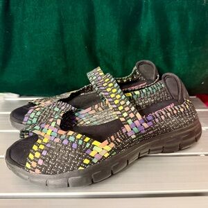 Skechers Sport Synergy Memory Foam Multi-Color Woven Shoes lightweight 7.5